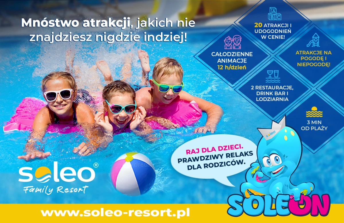 SOLEO Family Resort - domki w Rewalu z basenem i atrakcjami
