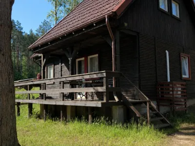 Domek u Bartnika dla 6-7 osób | Mazury | Basen, sauna i jacuzzi |