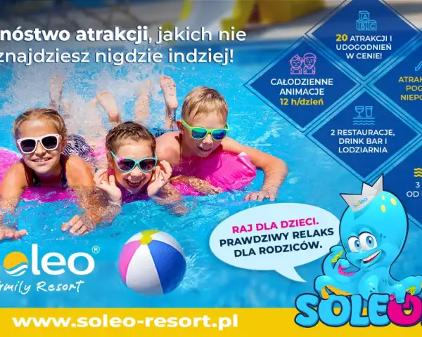 SOLEO Family Resort - domki w Rewalu z basenem i atrakcjami