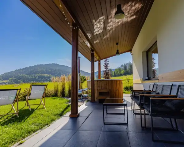 Maciejowe Wzgórze Jacuzzi Balia Sauna Tężnia solankowa