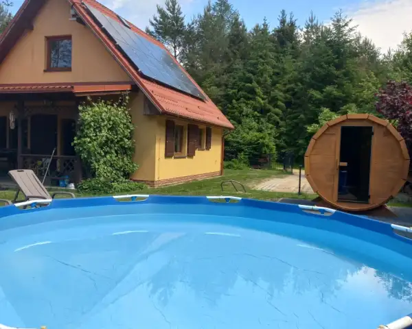 Domek całoroczny z kominkiem - Kaszuby