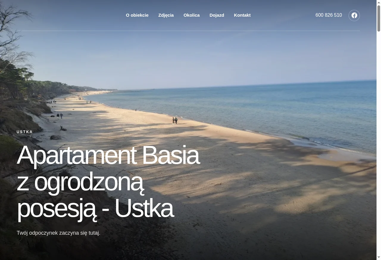 Podgląd strony: Apartament Basia